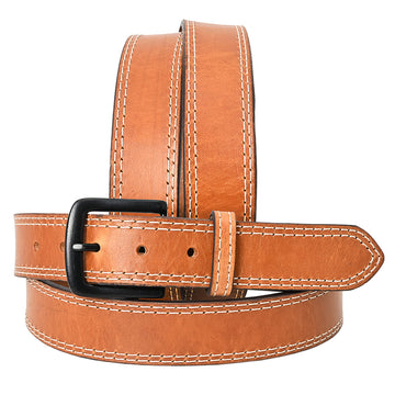 HILASON Western Genuine Leather Belt for Men Women Cowboy Cowgirl Handmade Unisex Full Grain Heavy Duty Tooled Belt for Jeans